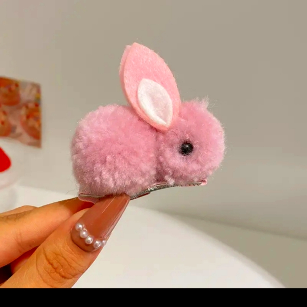 New Pink Bunny Hair clip